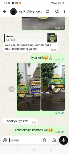 Testimonial Papan Bunga Pernikahan katumbiri